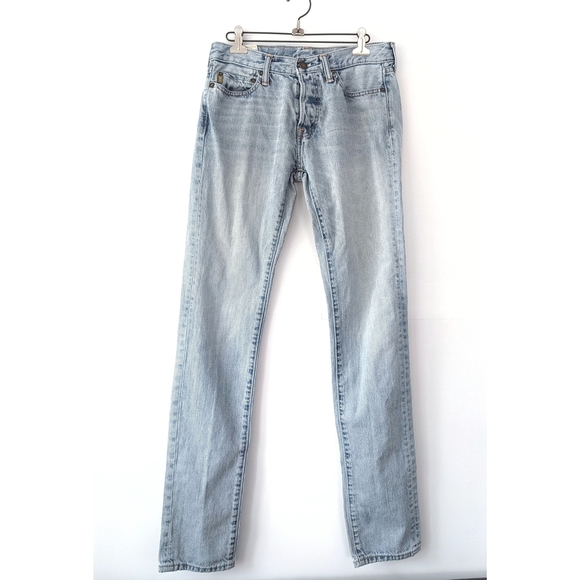 Abercrombie & Fitch Light Blue Straight Leg Jeans - Picture 1 of 10